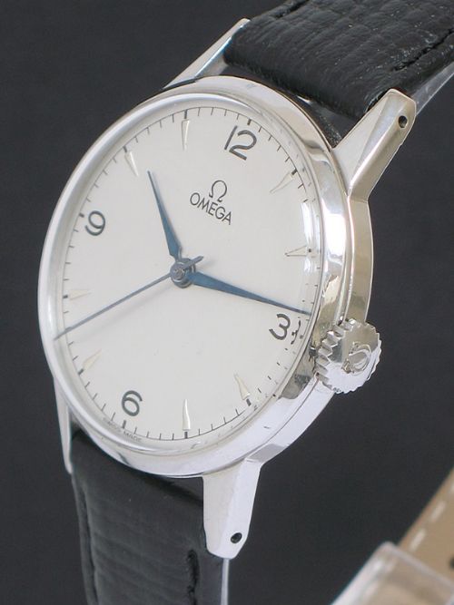 fig 3. RARE OMEGA 3OT2 STAINLESS STEEL MENS WATCH C1947