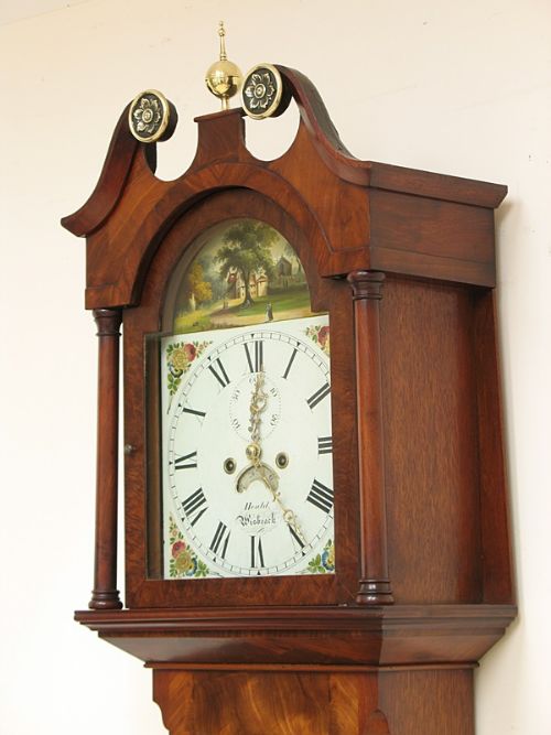 fig 2. VICTORIAN MAHOGANY LONGCASE CLOCK BY ALFRED HEALD OF WISBECH CAMBRIDGE C1850