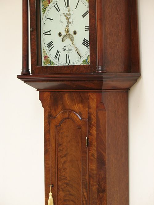 fig 3. VICTORIAN MAHOGANY LONGCASE CLOCK BY ALFRED HEALD OF WISBECH CAMBRIDGE C1850