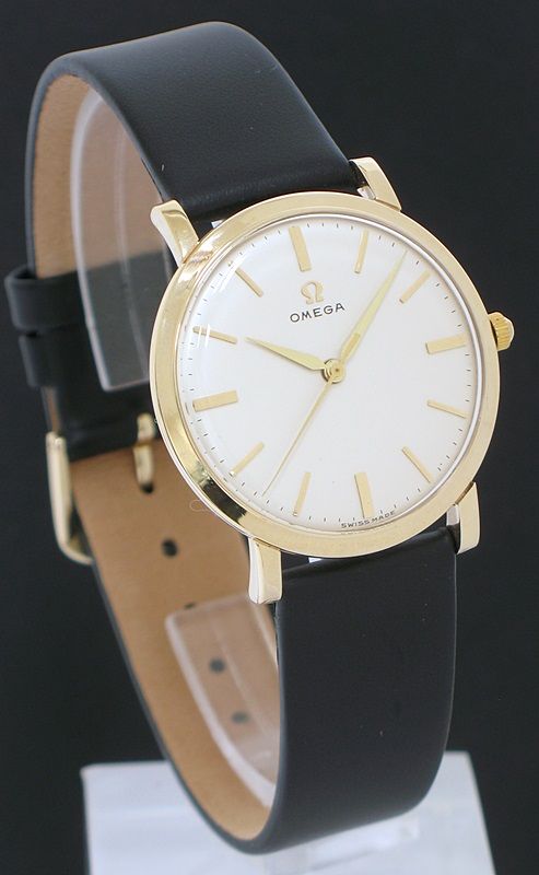 fig 1. STUNNING SOLID 9CT GOLD OMEGA CALIBRE 520 MENS SLIMLINE DRESS WATCH C1960
