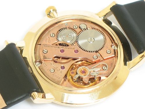 fig 6. STUNNING SOLID 9CT GOLD OMEGA CALIBRE 520 MENS SLIMLINE DRESS WATCH C1960