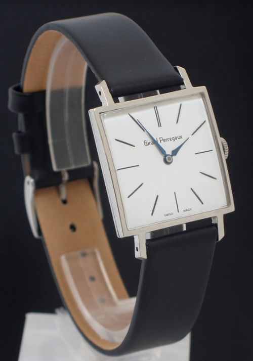 fig 1. SUPERB GIRARD PERREGAUX STAINLESS STEEL MENS SLIMLINE DRESS WATCH C1954