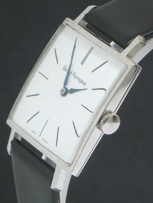 fig 4. SUPERB GIRARD PERREGAUX STAINLESS STEEL MENS SLIMLINE DRESS WATCH C1954