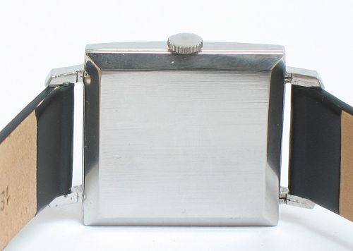 fig 5. SUPERB GIRARD PERREGAUX STAINLESS STEEL MENS SLIMLINE DRESS WATCH C1954