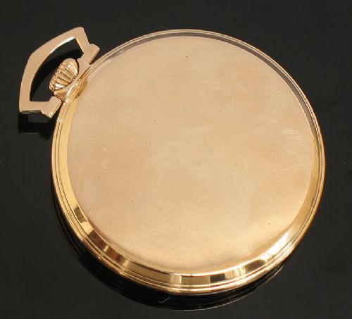 fig 2. SUPERB ORIGINAL SOLID 14CT GOLD LONGINES ART DECO POCKET WATCH C1936