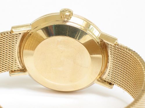 fig 1. VERY LONG SOLID 9CT GOLD OMEGA DE VILLE AUTOMATIC MENS WATCH