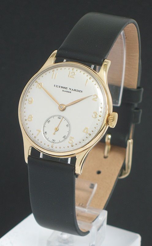 Rare Solid 9ct Gold Ulysse Nardin Mens Watch C1948