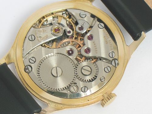 fig 8. RARE SOLID 9CT GOLD ULYSSE NARDIN MENS WATCH C1948