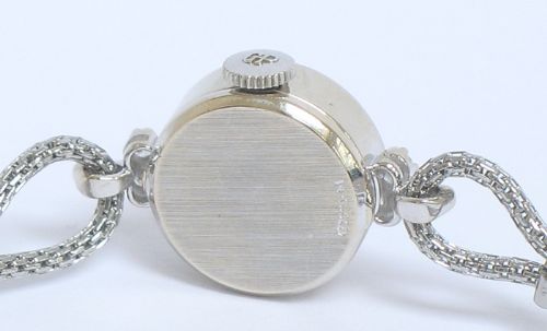fig 4. BEAUTIFUL SOLID 14CT GOLD AND DIAMOND GIRARD PERREGAUX LADIES COCKTAIL WATCH