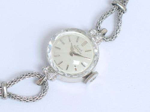 fig 5. BEAUTIFUL SOLID 14CT GOLD AND DIAMOND GIRARD PERREGAUX LADIES COCKTAIL WATCH
