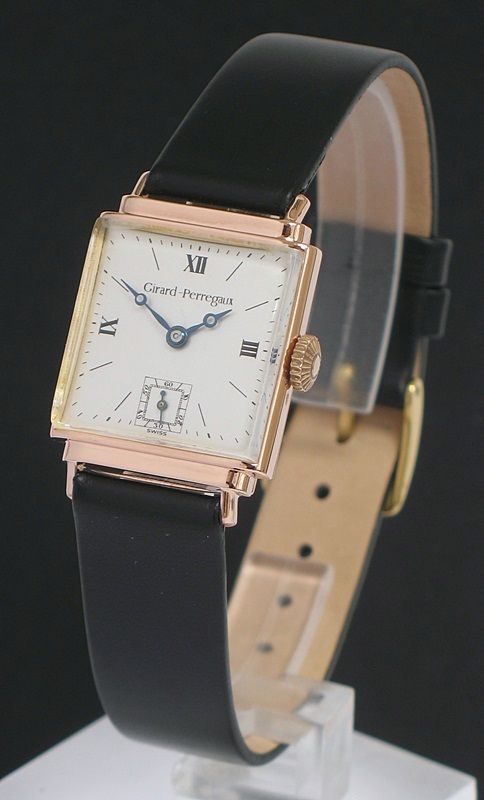 Stunning Solid 14ct Rose Gold Art Deco Girard Perregaux Watch C1930