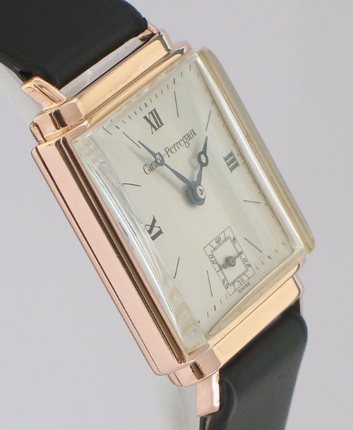 fig 4. STUNNING SOLID 14CT ROSE GOLD ART DECO GIRARD PERREGAUX WATCH C1930