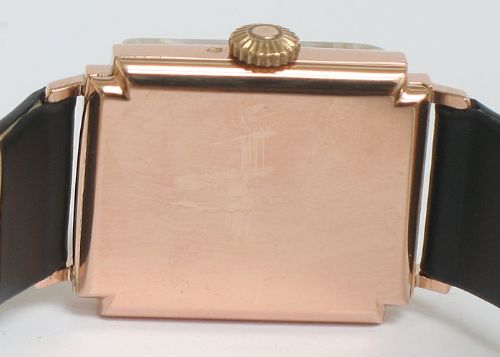 fig 6. STUNNING SOLID 14CT ROSE GOLD ART DECO GIRARD PERREGAUX WATCH C1930