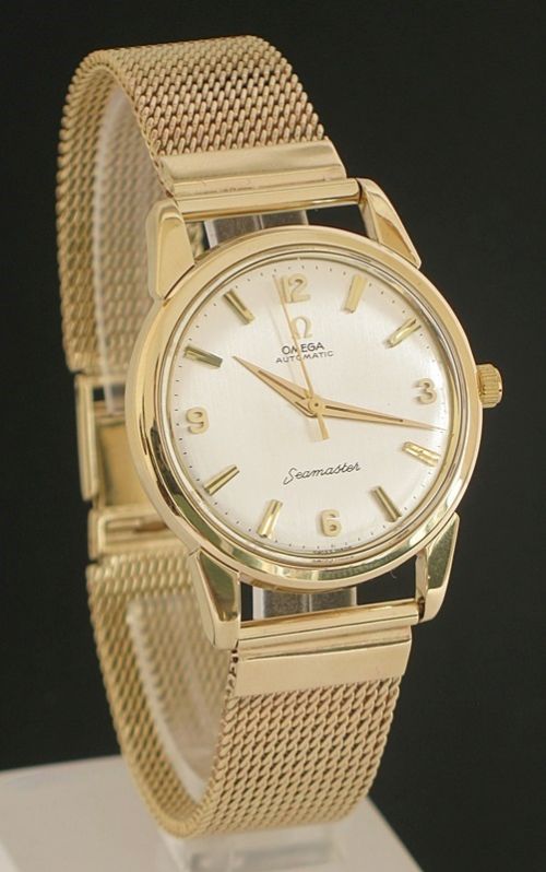 Incredible Original Solid 9ct Gold Omega Seamaster Automatic Mens Watch with Box
