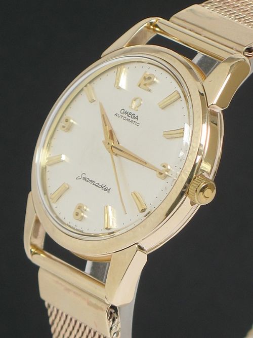 fig 2. INCREDIBLE ORIGINAL SOLID 9CT GOLD OMEGA SEAMASTER AUTOMATIC MENS WATCH WITH BOX