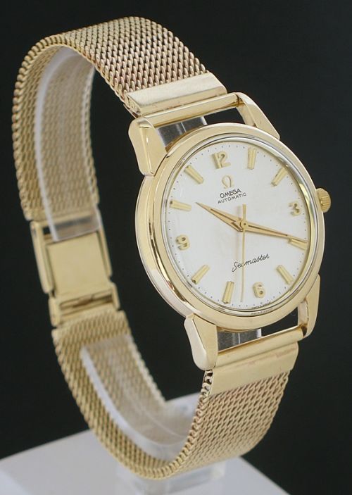 fig 6. INCREDIBLE ORIGINAL SOLID 9CT GOLD OMEGA SEAMASTER AUTOMATIC MENS WATCH WITH BOX