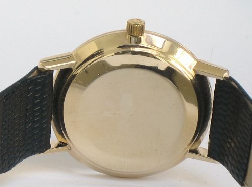 fig 4. WONDERFUL SOLID 9CT GOLD OMEGA DE VILLE WITH DATE MENS WATCH