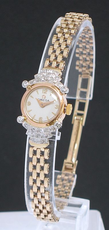 Beautiful Solid 18ct Gold and Diamond Omega Ladies Cocktail Watch C1949