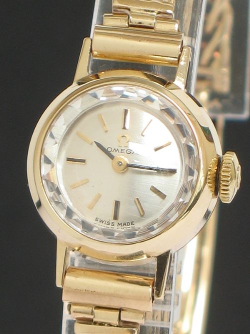 fig 2. GORGEOUS SOLID 9CT GOLD OMEGA LADIES COCKTAIL WATCH