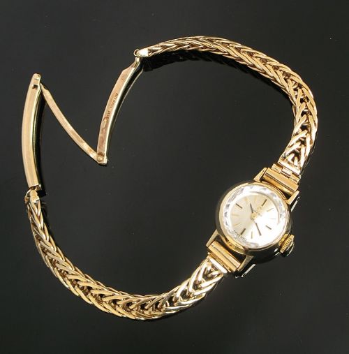 fig 5. GORGEOUS SOLID 9CT GOLD OMEGA LADIES COCKTAIL WATCH