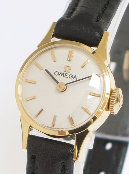 fig 1. LOVELY SOLID 18CT GOLD OMEGA LADIES COCKTAIL WATCH