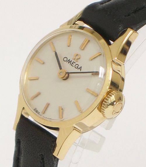 fig 2. LOVELY SOLID 18CT GOLD OMEGA LADIES COCKTAIL WATCH