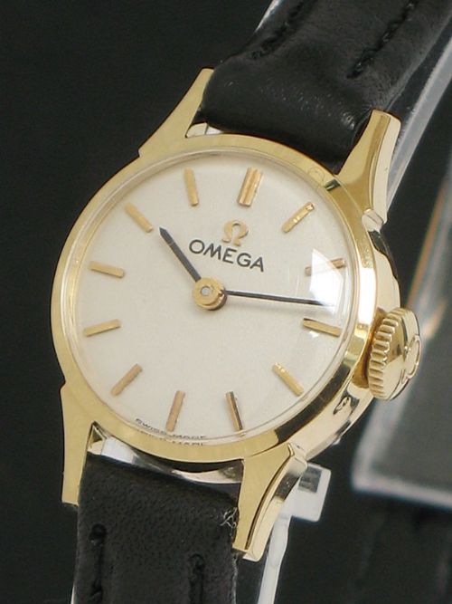 fig 3. LOVELY SOLID 18CT GOLD OMEGA LADIES COCKTAIL WATCH