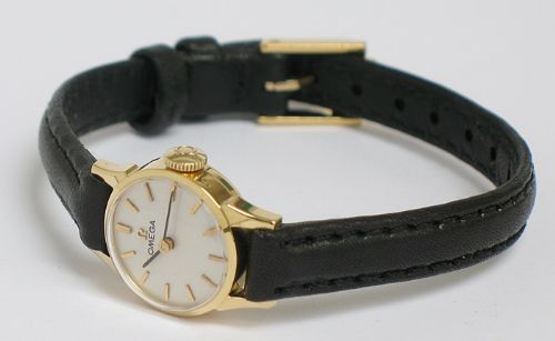 fig 6. LOVELY SOLID 18CT GOLD OMEGA LADIES COCKTAIL WATCH
