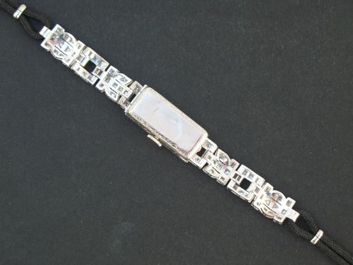 fig 9. DIVINE PLATINUM AND DIAMOND LONGINES LADIES ART DECO COCKTAIL WATCH 1930