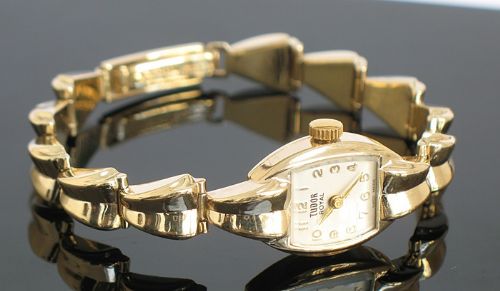 Beautiful 9ct Gold Rolex Tudor Royal Ladies Art Deco Cocktail Watch C1954-55