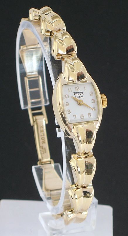 fig 2. BEAUTIFUL 9CT GOLD ROLEX TUDOR ROYAL LADIES ART DECO COCKTAIL WATCH C1954-55