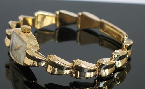 fig 6. BEAUTIFUL 9CT GOLD ROLEX TUDOR ROYAL LADIES ART DECO COCKTAIL WATCH C1954-55