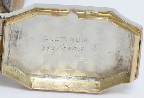 fig 10. STUNNING PLATINUM AND DIAMOND OMEGA LADIES ART DECO COCKTAIL WATCH