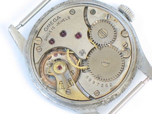 fig 7. COMPLETELY ORIGINAL OMEGA CALIBRE 26.5 WWII MENS WATCH C1939