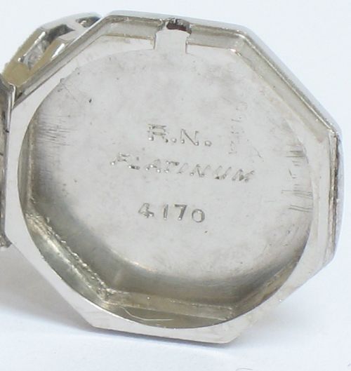 fig 6. DIVINE PLATINUM AND DIAMOND LONGINES ART DECO LADIES COCKTAIL WATCH C1950
