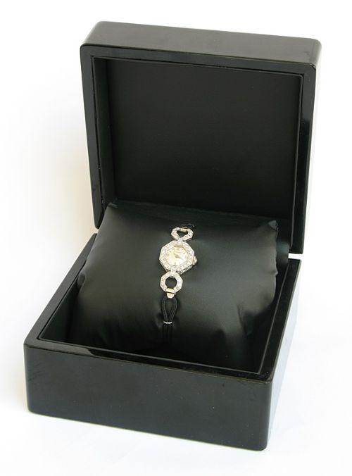 fig 8. DIVINE PLATINUM AND DIAMOND LONGINES ART DECO LADIES COCKTAIL WATCH C1950