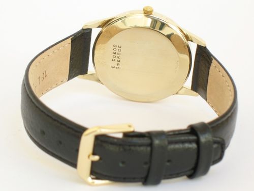 fig 6. RARE SOLID 9CT GOLD UNIVERSAL GENEVE MICROROTOR 28 JEWEL AUTOMATIC MENS WATCH c1955