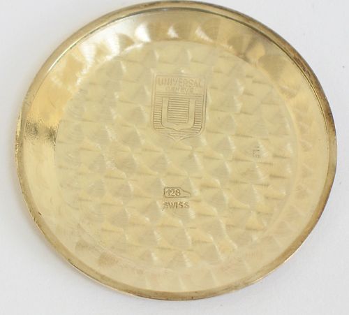fig 7. RARE SOLID 9CT GOLD UNIVERSAL GENEVE MICROROTOR 28 JEWEL AUTOMATIC MENS WATCH c1955