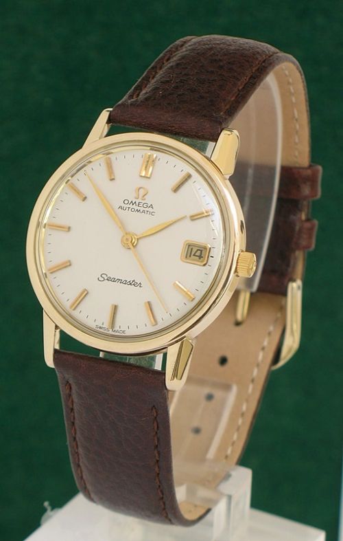 Superb Solid 9ct Gold Omega Seasmaster Automatic with Date Mens Watch
