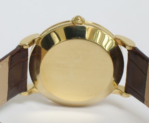 fig 4. RARE SOLID 18CT GOLD OMEGA AUTOMATIC BUMPER MENS WATCH C1952-53