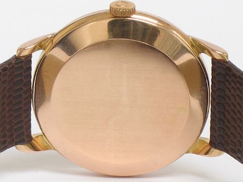 fig 5. STUNNING SOLID 18CT 18K ROSE GOLD OMEGA CALIBRE 267 MENS WATCH WITH BOX C1956