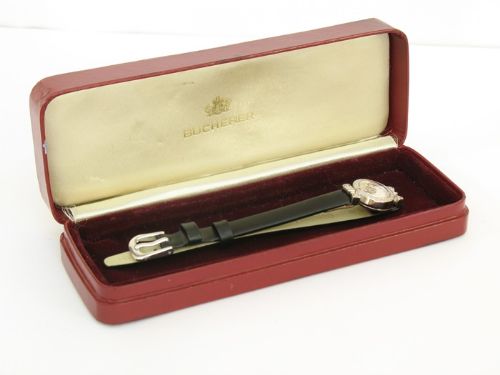 fig 4. VERY PRETTY SOLID 18CT WHITE GOLD AND DIAMOND LADIES COCKTAIL WATCH BY BUCHERER