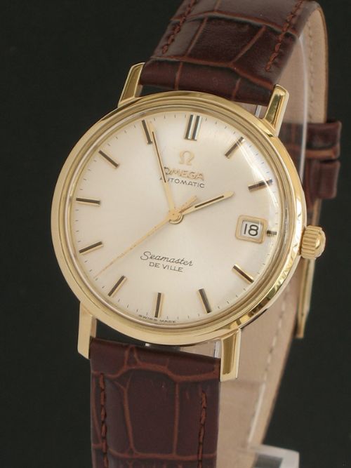 fig 2. EXCEPTIONAL COMPLETELY ORIGINAL 18CT GOLD OMEGA SEAMASTER DE VILLE AUTOMATIC MENS WATCH WITH BOX AND PAPERS