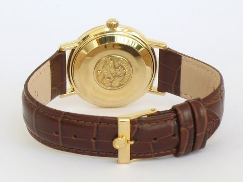 fig 5. EXCEPTIONAL COMPLETELY ORIGINAL 18CT GOLD OMEGA SEAMASTER DE VILLE AUTOMATIC MENS WATCH WITH BOX AND PAPERS