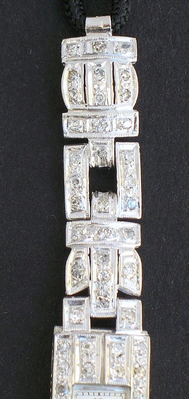 fig 6. DIVINE PLATINUM AND DIAMOND LONGINES LADIES ART DECO COCKTAIL WATCH 1930