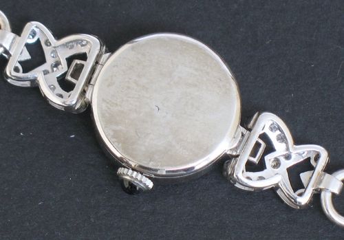 fig 6. BEAUTIFUL OMEGA PLATINUM AND DIAMOND LADIES COCKTAIL WATCH C1950