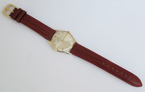 fig 4. SUPERB SOLID 9CT GOLD GIRARD PERREGEAUX SLIMLINE MENS WATCH WITH ORIGINAL BOX