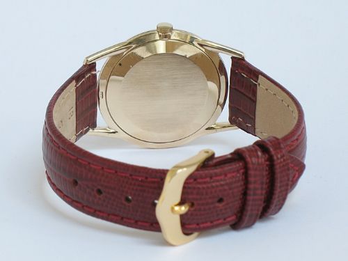 fig 6. SUPERB SOLID 9CT GOLD GIRARD PERREGEAUX SLIMLINE MENS WATCH WITH ORIGINAL BOX