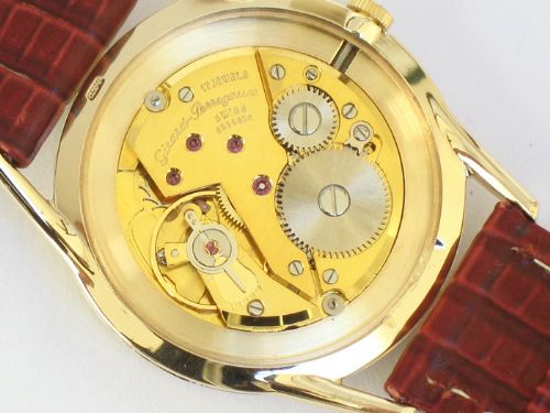 fig 8. SUPERB SOLID 9CT GOLD GIRARD PERREGEAUX SLIMLINE MENS WATCH WITH ORIGINAL BOX