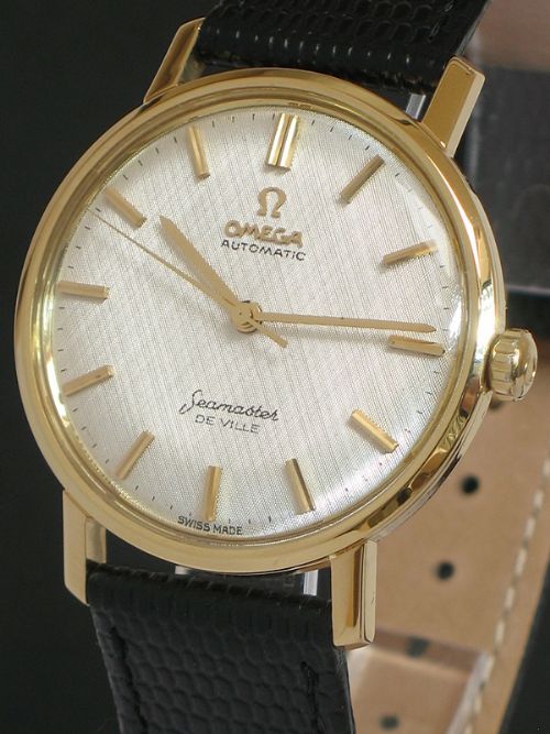 fig 3. STUNNING ORIGINAL SOLID 18CT GOLD OMEGA SEAMASTER DE VILLE AUTOMATIC WITH BOX AND PAPERS